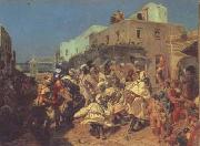 Alfred Dehodencq Blacks Dancing in Tangiers (san26) Sweden oil painting reproduction